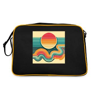 Coucher de soleil rétro 2 - Sac Retro - noir/or - Dos