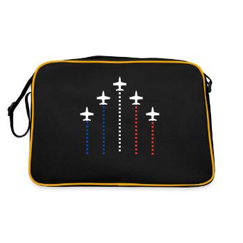 Patrouille de France meeting aérien en formation - Sac Retro - noir/or - Dos