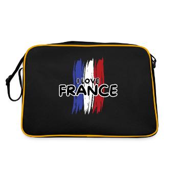 France drapeau bleu blanc rouge - Sac Retro - noir/or - Dos