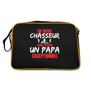 PAPA CHASSEUR - Sac Retro - noir/or - Dos