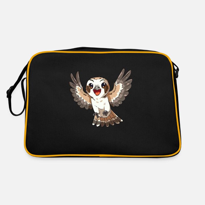 Faucon joyeux déployant les ailes Sac Retro
