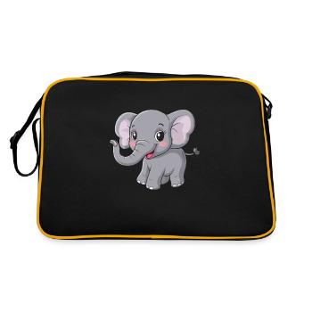 Mignon ami éléphant gris - Sac Retro - noir/or - Dos