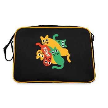 KITTEN - Sac Retro - noir/or - Dos