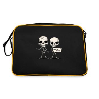 Hello world skeleton - Retro Bag - black/gold - Back
