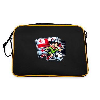 Joueur de football géorgien - Sac Retro - noir/or - Dos