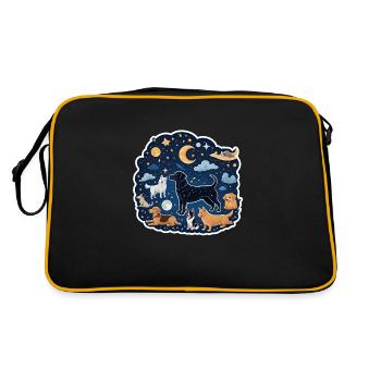 Chiens sous les étoiles - Sac Retro - noir/or - Dos