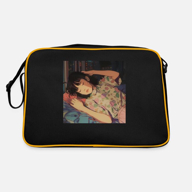 Impression de mode de haute qualité de fille anime des années 80 Sac Retro