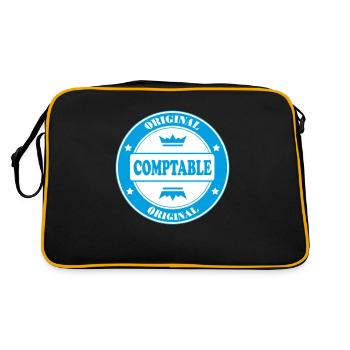 ORIGINAL COMPTABLE - Sac Retro - noir/or - Dos