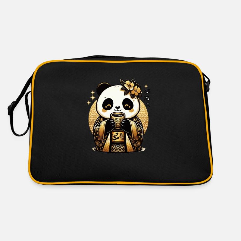 Mignon Panda thé boisson Sac Retro