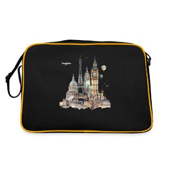 Les points de repère sont généralement des bâtiments - Sac Retro - noir/or - Dos