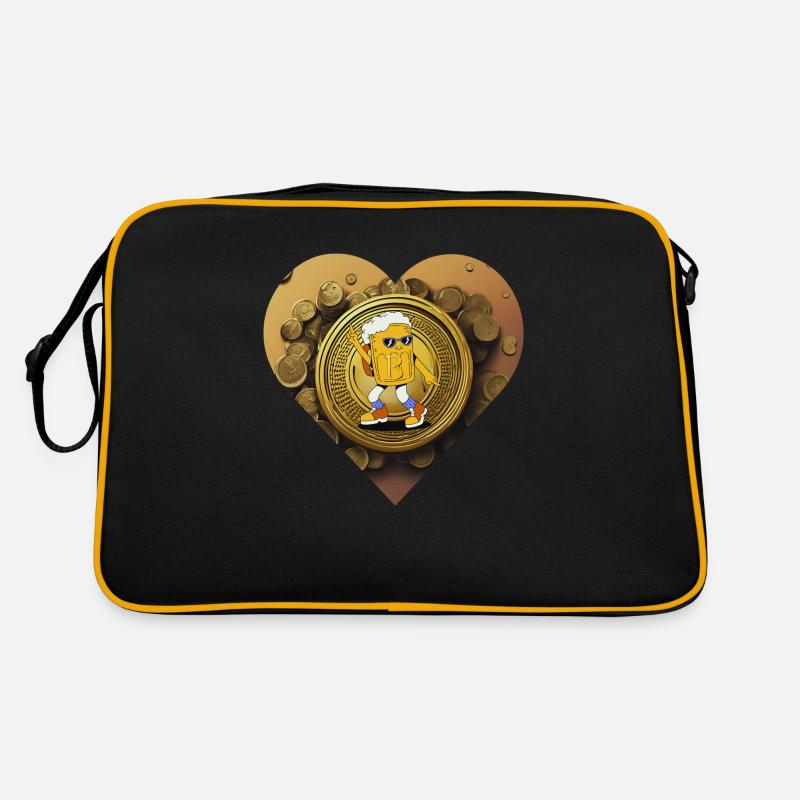 Dancing Beerman in Heart Retro Bag