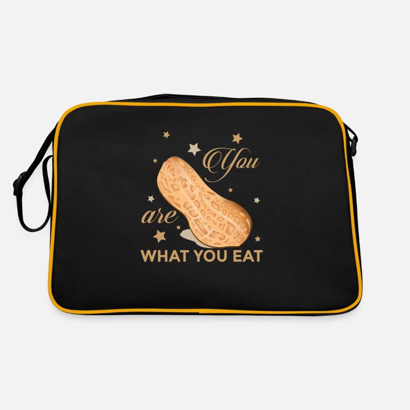 Lustiger Spruch - Vous êtes ce que vous mangez - Noix Sac Retro