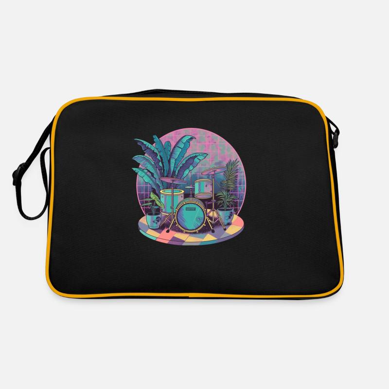 Plantes et musique - Impression de mode de haute qualité Sac Retro