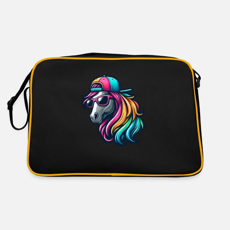 Cheval cool arc-en-ciel Sac Retro