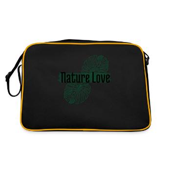 Nature Love - Retro Tasche - Schwarz/Gold - Hinten
