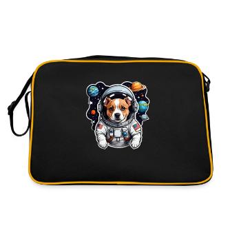 Space Dog with Planets - Retro Bag - black/gold - Back
