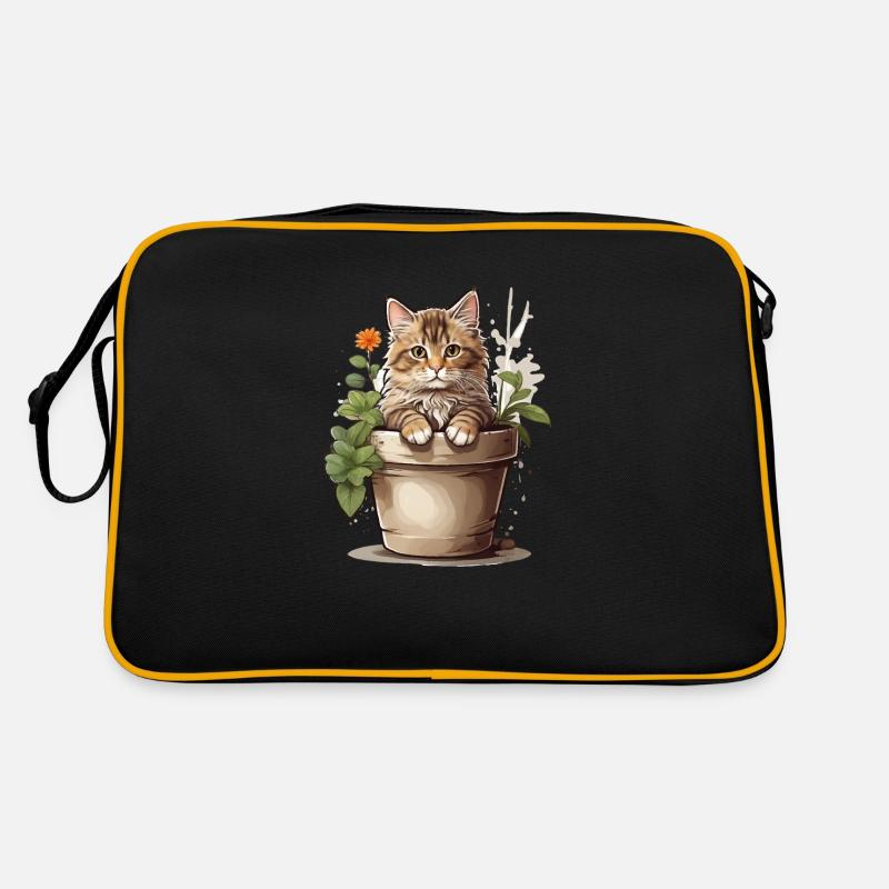 Fleur de chat mignonne Sac Retro