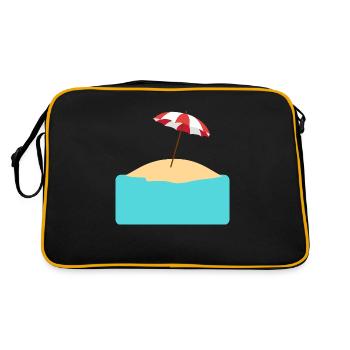 Plage avec île à remplir - Sac Retro - noir/or - Dos