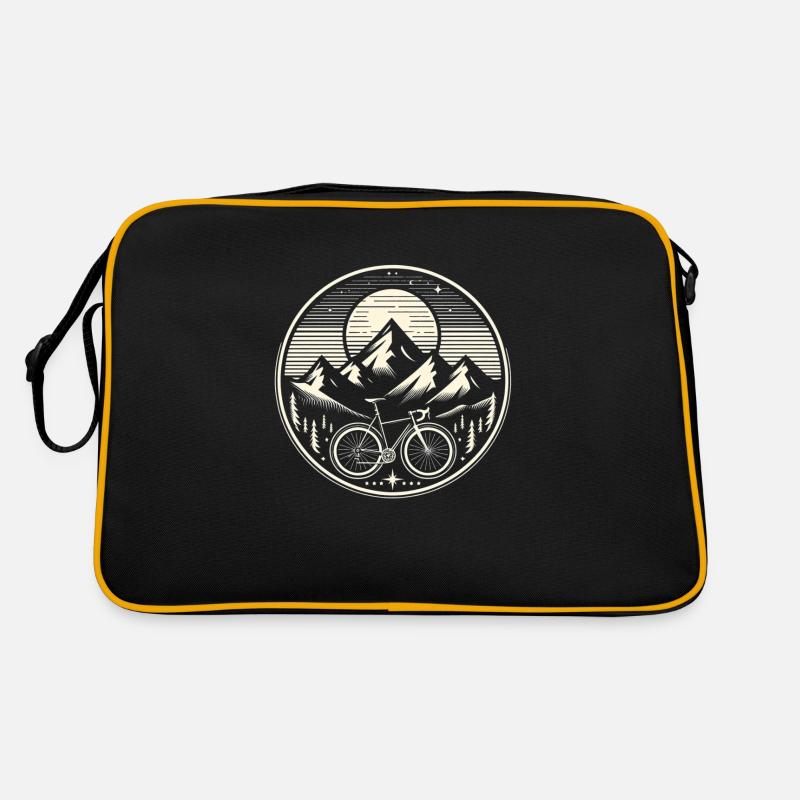 Fahrrad - Retro Tasche - Schwarz/Gold