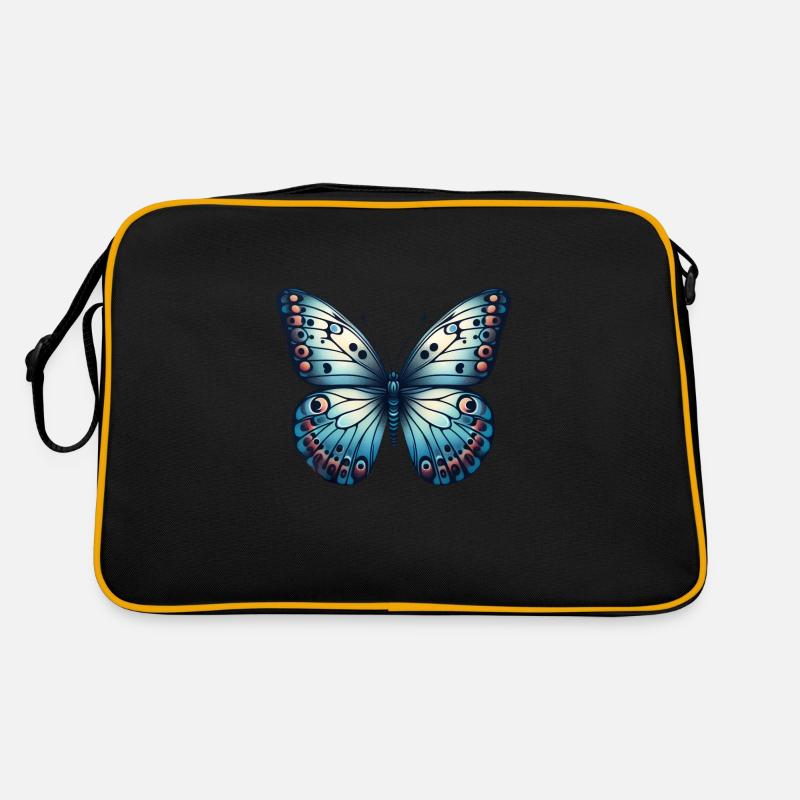 Papillon bleu - papillon Sac Retro