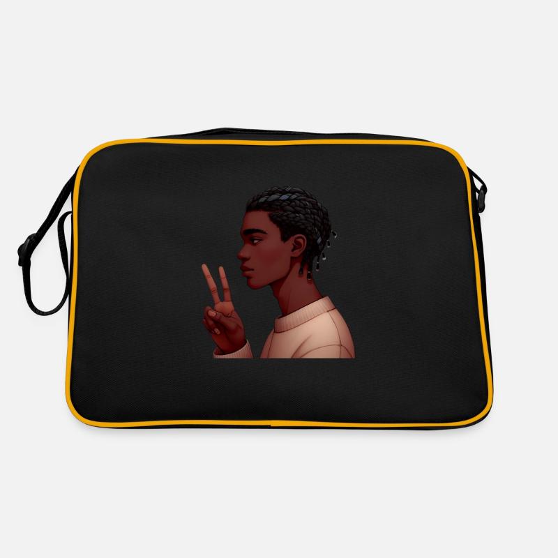 Black Boy - Frieden und Harmonie Retro Tasche