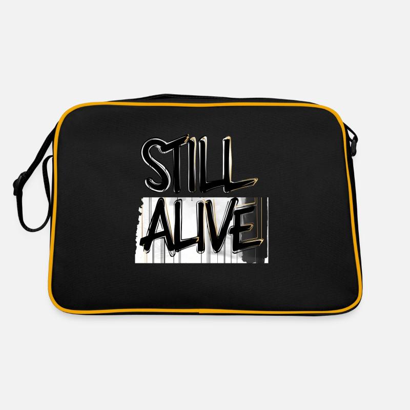 immer noch am leben - still alive Retro Tasche
