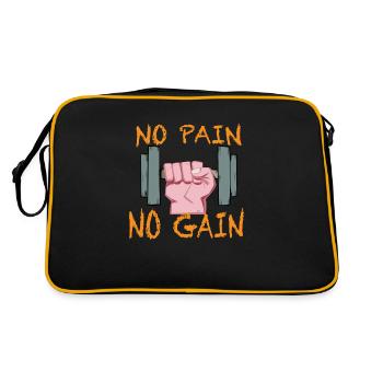 no pain no gain - Sac Retro - noir/or - Dos