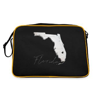 Real Volleyball en Floride Carte de l’État FL - Sac Retro - noir/or - Dos