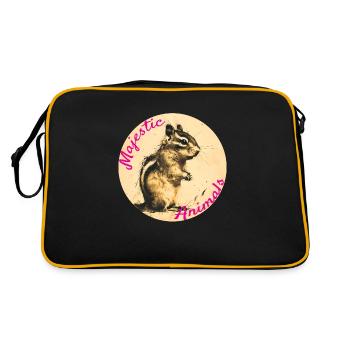 Animaux majestueux : Tamia vif - Sac Retro - noir/or - Dos