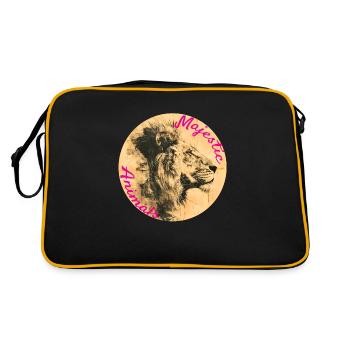 Majestic Animals: Royal Lion - Retro Bag - black/gold - Back