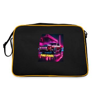 Pure Power - Retro Tasche - Schwarz/Gold - Hinten