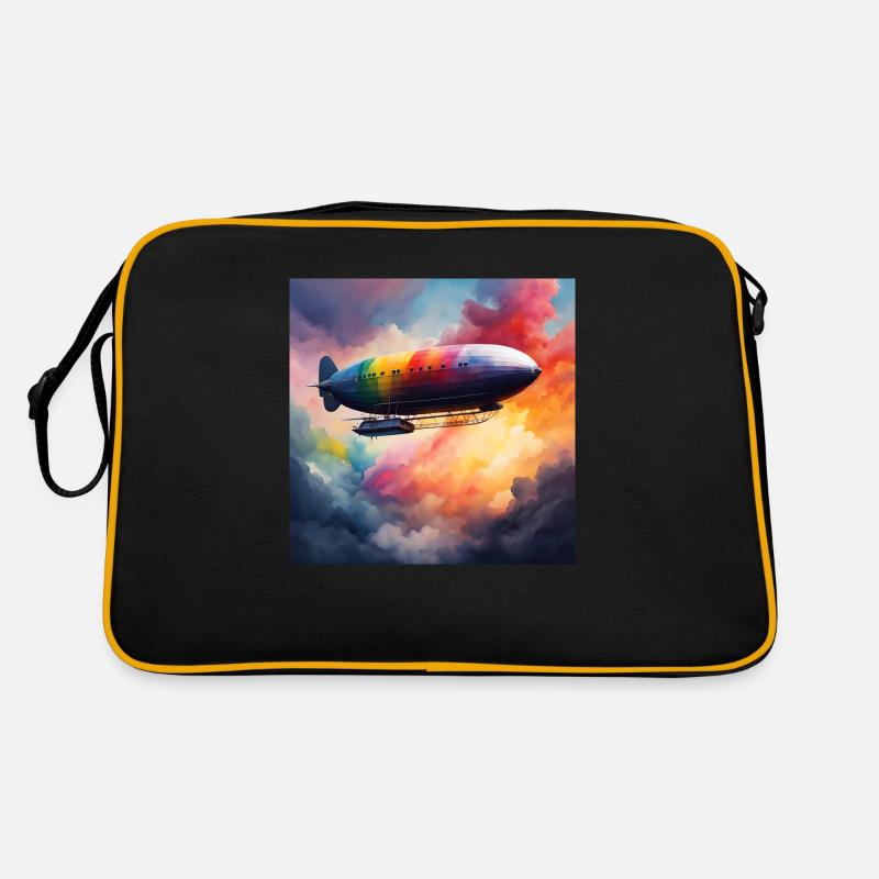 Zeppelin farbig Retro Tasche
