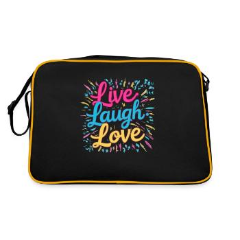 Live Laugh Love - Retro Bag - black/gold - Back