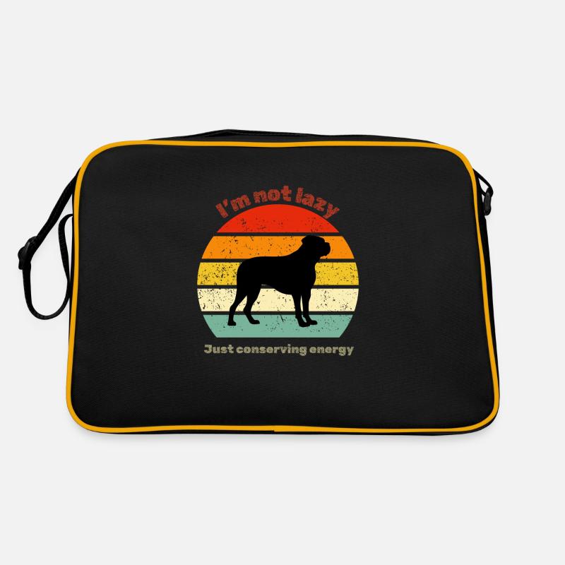 Cane Corso rétro - Sac Retro - noir/or