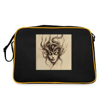 Ancient Mask - Retro Bag - black/gold - Back