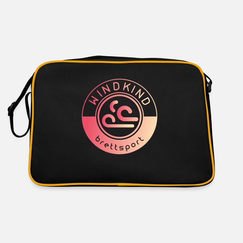 Surfen - Retro Tasche - Schwarz/Gold