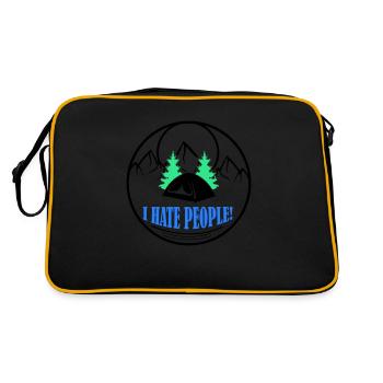 i hate people - Retro Bag - black/gold - Back