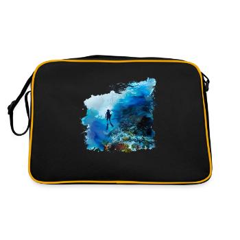 Weightless gliding while diving - Retro Bag - black/gold - Back