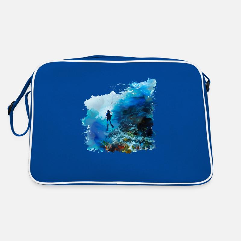 Weightless gliding while diving Retro Bag