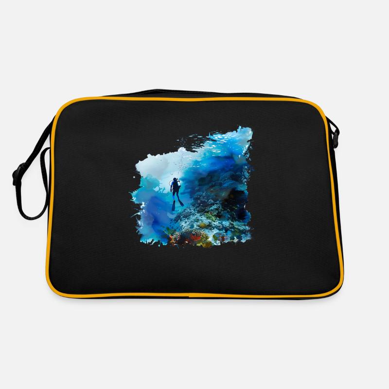 Weightless gliding while diving Retro Bag