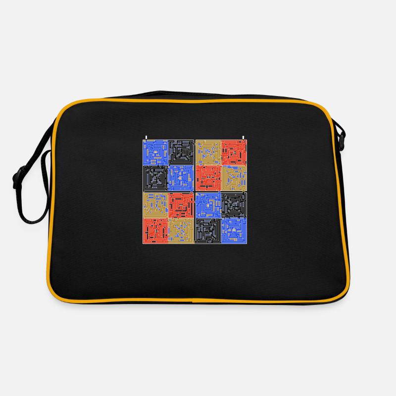 Laby Square 2 (Farbversion) Retro Tasche