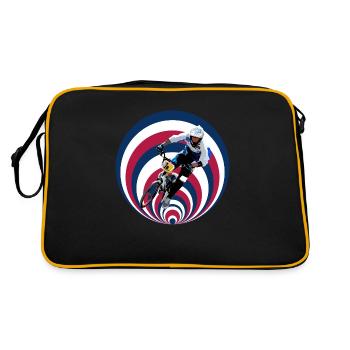 BMX Rennen - Retro Tasche - Schwarz/Gold - Hinten