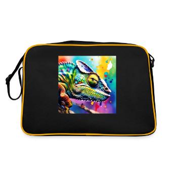 Couleur caméléon - Sac Retro - noir/or - Dos