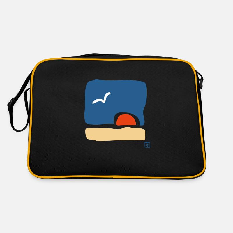 Das Meer - Retro Tasche - Schwarz/Gold