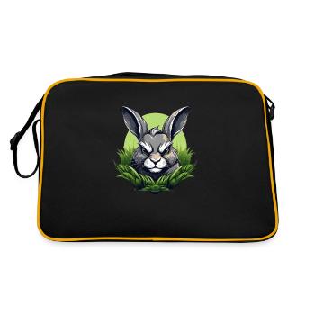 Sauvage lapin en colère combatif sport de motivation - Sac Retro - noir/or - Dos
