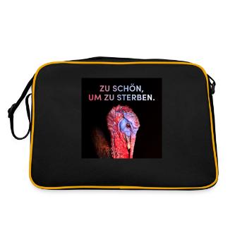 Too beautiful to die! - Retro Bag - black/gold - Back