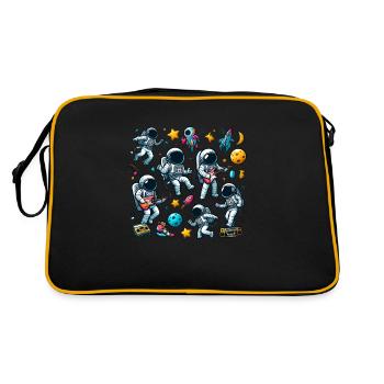 Stylized Astronaut - Retro Bag - black/gold - Back