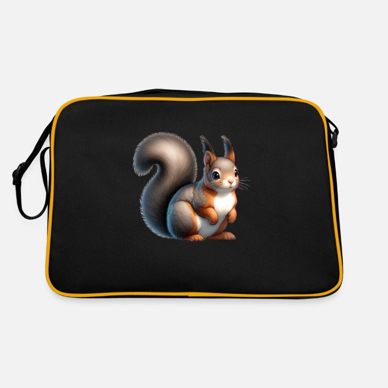 Grauhörnchen Retro Tasche