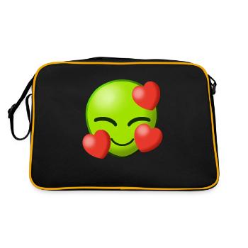 Alien Love Love Aliens Heart Heart Extraterrestrial I - Retro Bag - black/gold - Back