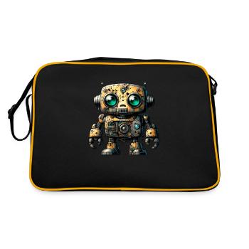 Melancholic Robot - Retro Bag - black/gold - Back